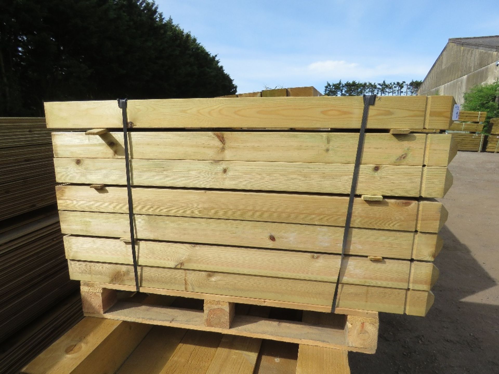 PACK OF 78NO TREATED DECKING POSTS @ 1.2M LENGTH APPROX. - Image 2 of 4