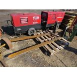 PAIR OF EXTRA LONG FORKLIFT TINES, 2M LENGTH SUITABLE FOR 16" CARRIAGE APPROX.