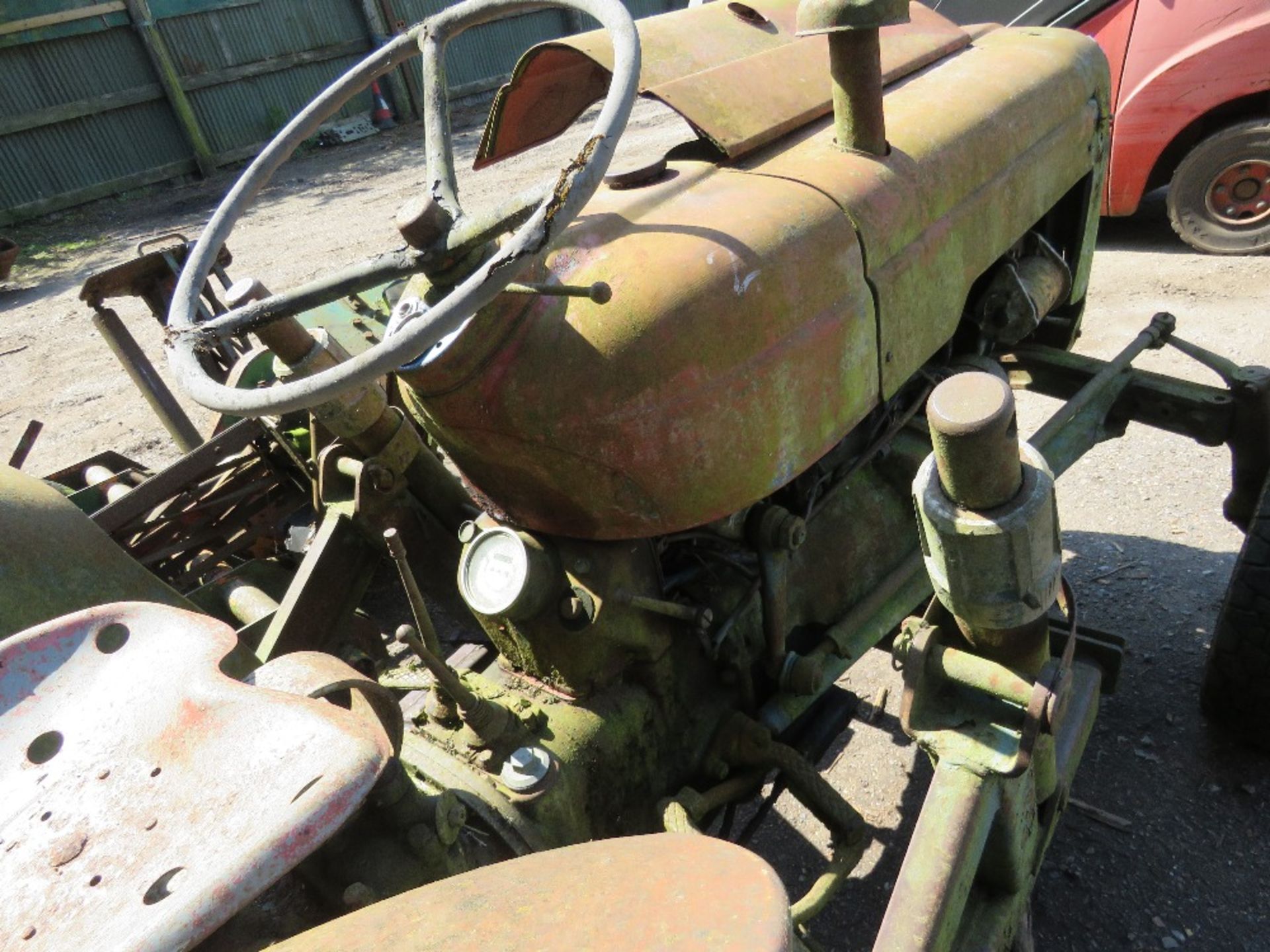 FORDSON DEXTA TRACTOR WITH LOADER FRAME AND BRACKETS. UNUSED CONDITION UNKNOWN. MAY BE INCOMPLETE (I - Image 9 of 16