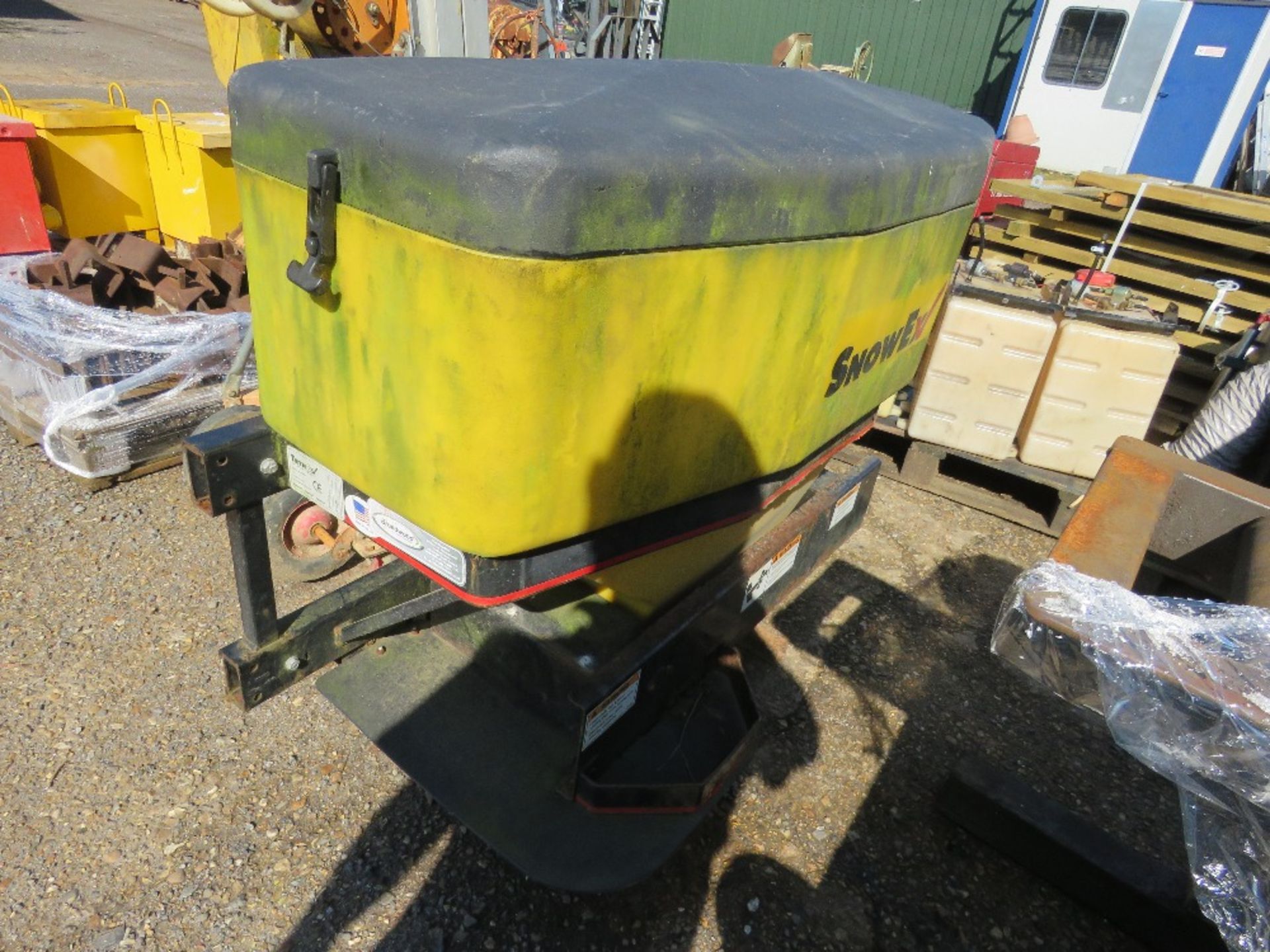 SNOWEX BULK PRO COMPACT TRACTOR MOUNTED SALT SPREADER UNIT, CONTROL INSIDE AS SHOWN. - Image 3 of 7