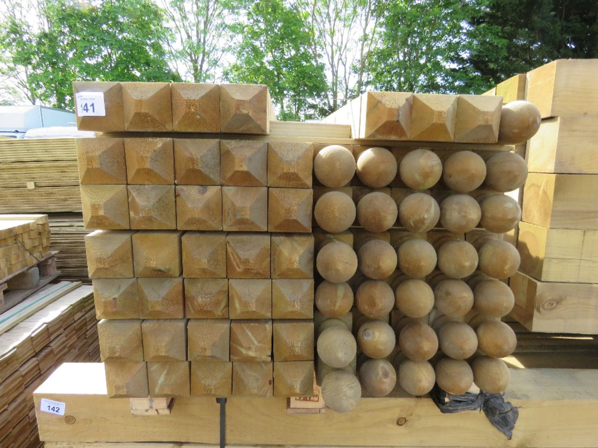 PACK OF 78NO TREATED DECKING POSTS @ 1.2M LENGTH APPROX.