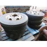 6NO 6 STUD LORRY WHEELS & TYRES 215/75-R17.5.