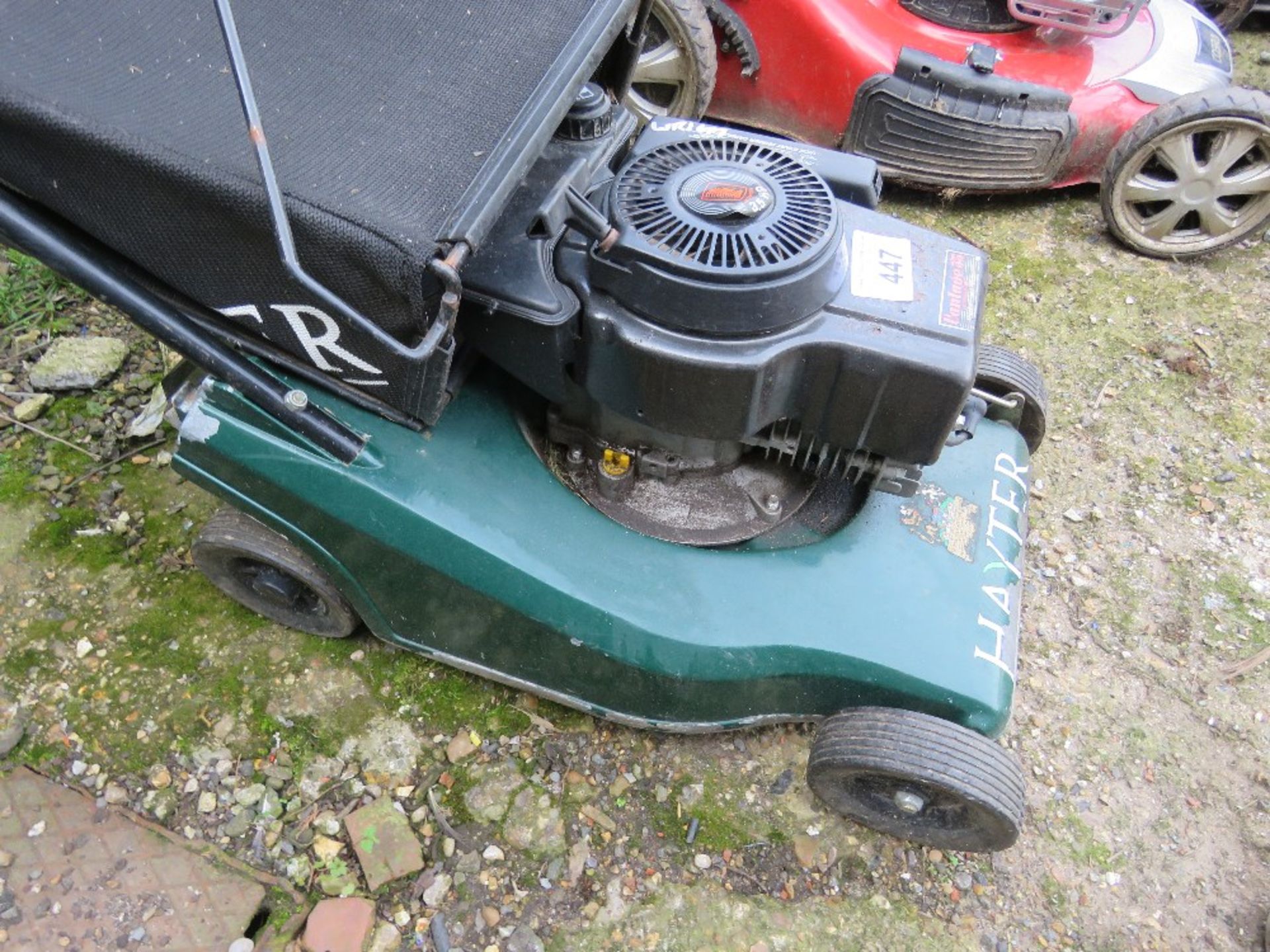 HAYTER PETROL ENGINED MOWER WITH COLLECTOR. ....THIS LOT IS SOLD UNDER THE AUCTIONEERS MARGIN SCHEME - Image 2 of 4