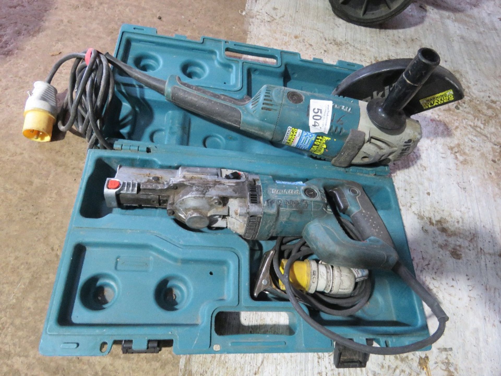 MAKITA 110VOLT RECIP SAW PLUS A GRINDER.