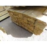 LARGE PACK OF TREATED TONGUE AND GROOVE CLADDING BOARDS 19MM X 125MM @ 3.9M LENGTH APPROX. 261NO PI