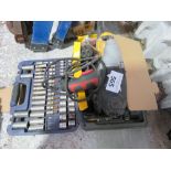 SOCKET SET, 240VOLT NUT DRIVER AND 240VOLT GRINDER.....THIS LOT IS SOLD UNDER THE AUCTIONEERS MARGIN