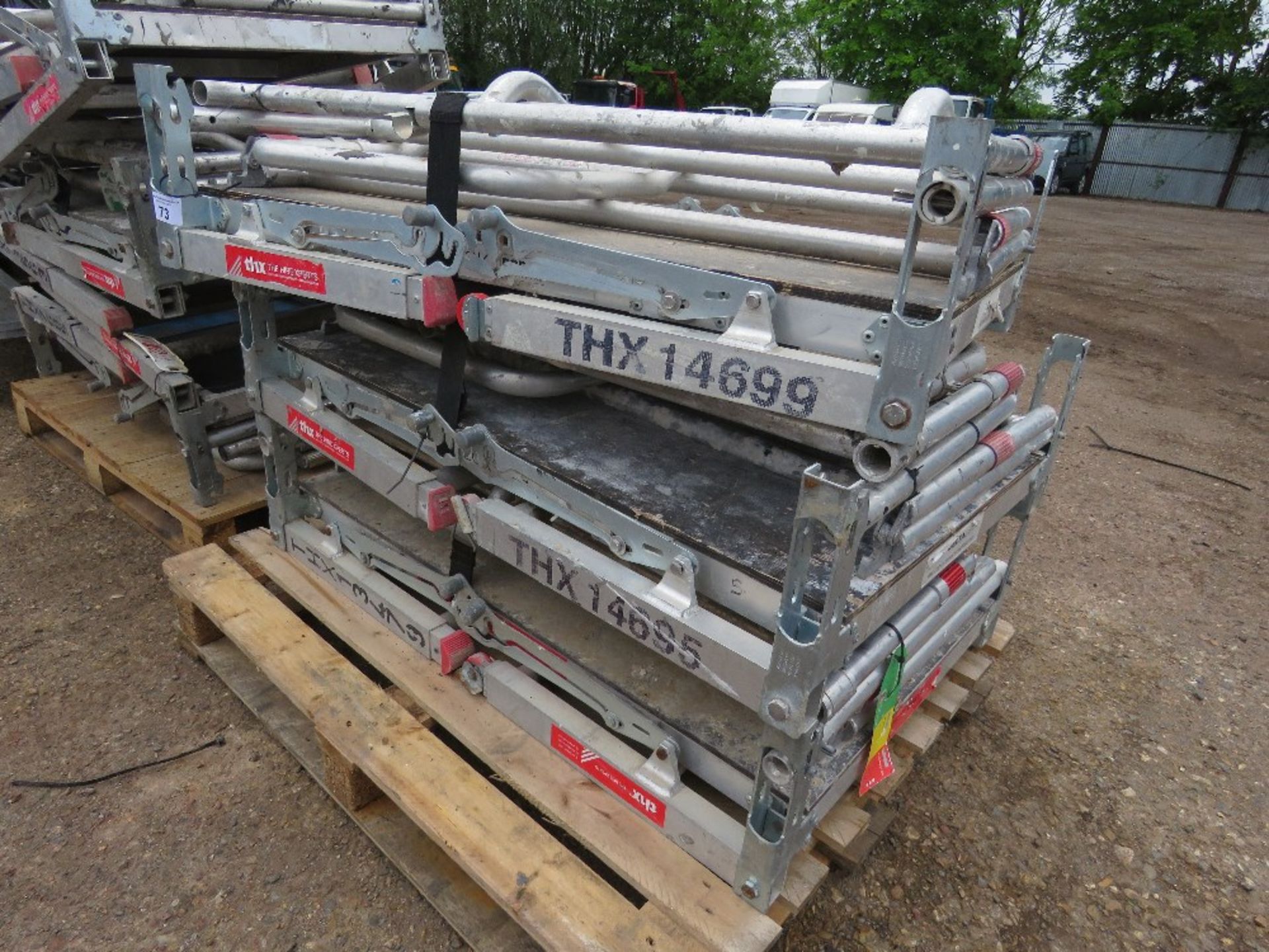 3 X DELTA DECK ALUMINIUM WORK PLATFORMS. THX14699,14695,13479 - Image 2 of 4