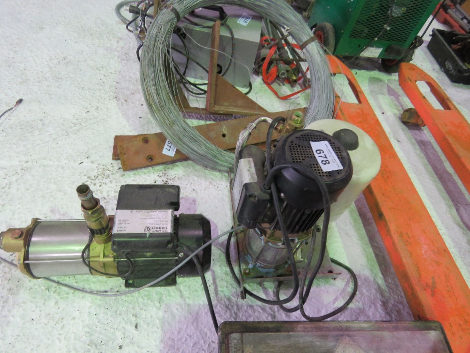 2 X ELECTRIC POWERED WATER PUMPS. - Image 2 of 8