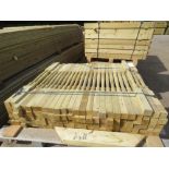 LARGE PACK OF TREATED DECKING SPINDLES 0.9M LENGTH 128NO IN TOTAL APPROX.