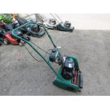 QUALCAST PETROL ENGINED CYLINDER MOWER WITH NO COLLECTOR. ....THIS LOT IS SOLD UNDER THE AUCTIONEERS