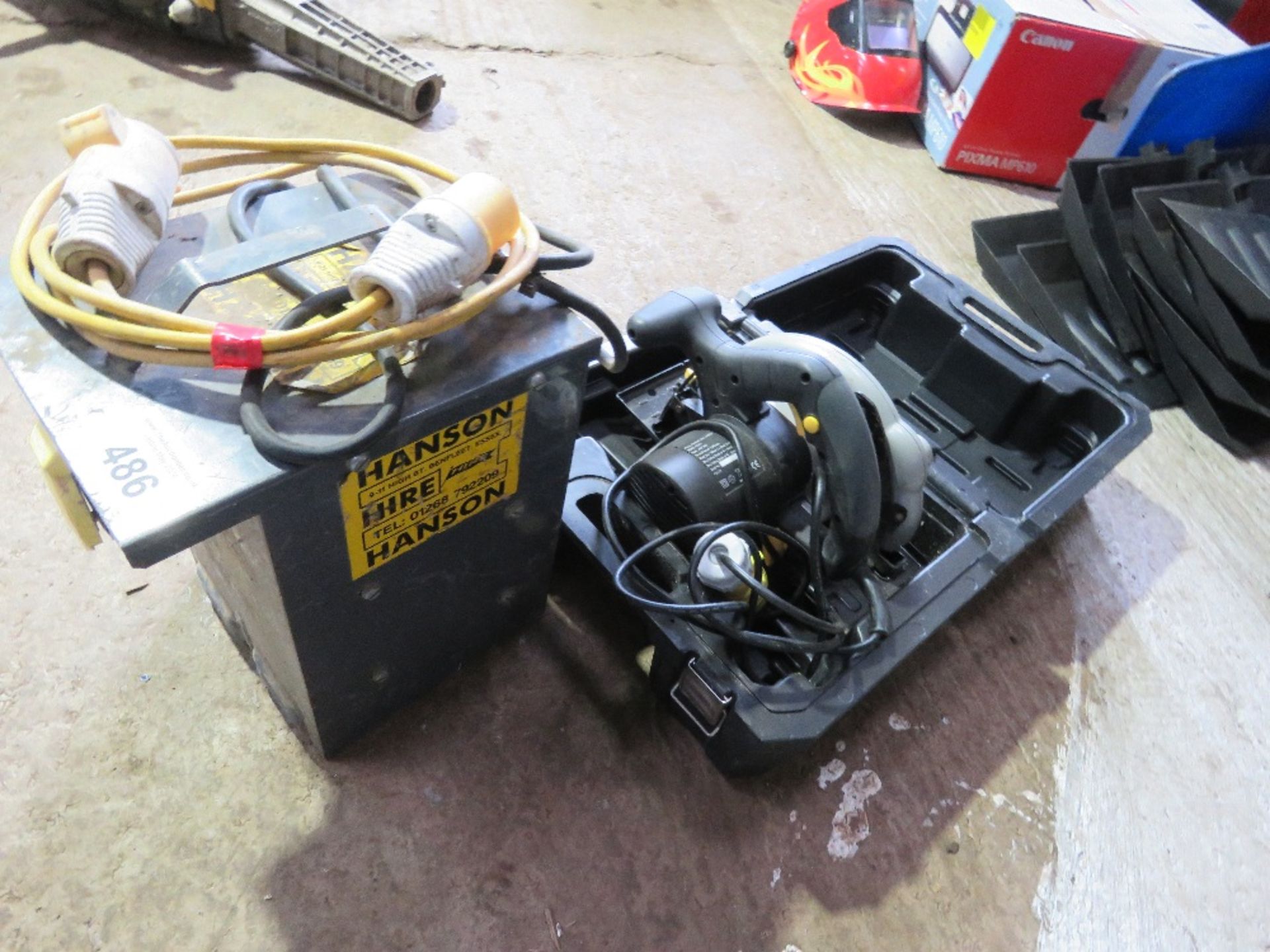 110VOLT CIRCULAR SAW PLUS A TRANSFORMER.