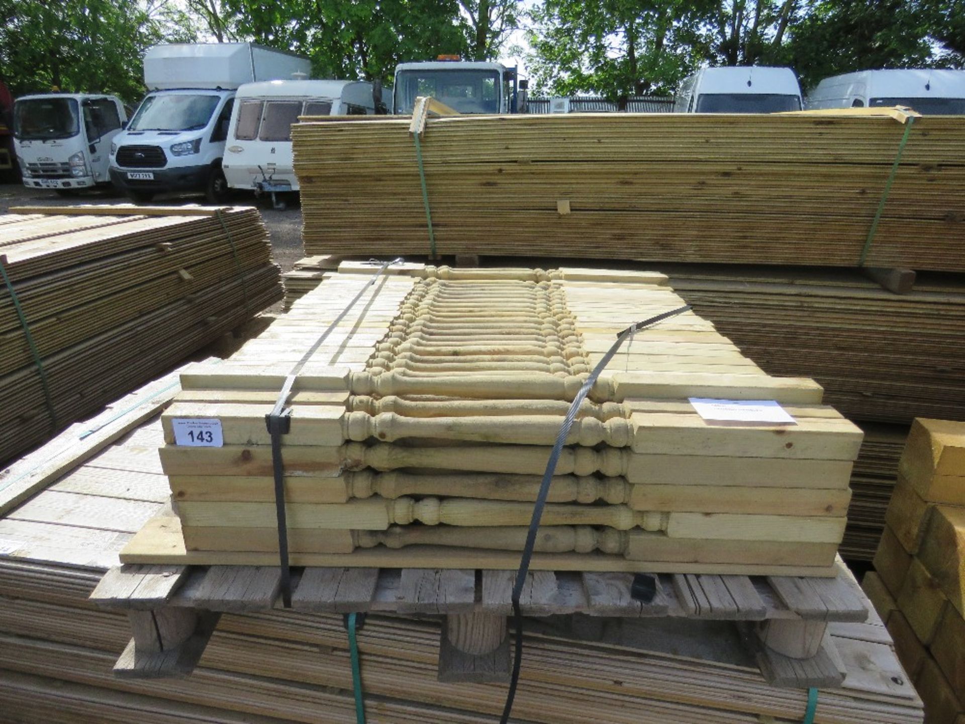 LARGE PACK OF TREATED DECKING SPINDLES 0.9M LENGTH 128NO IN TOTAL APPROX. - Image 2 of 4