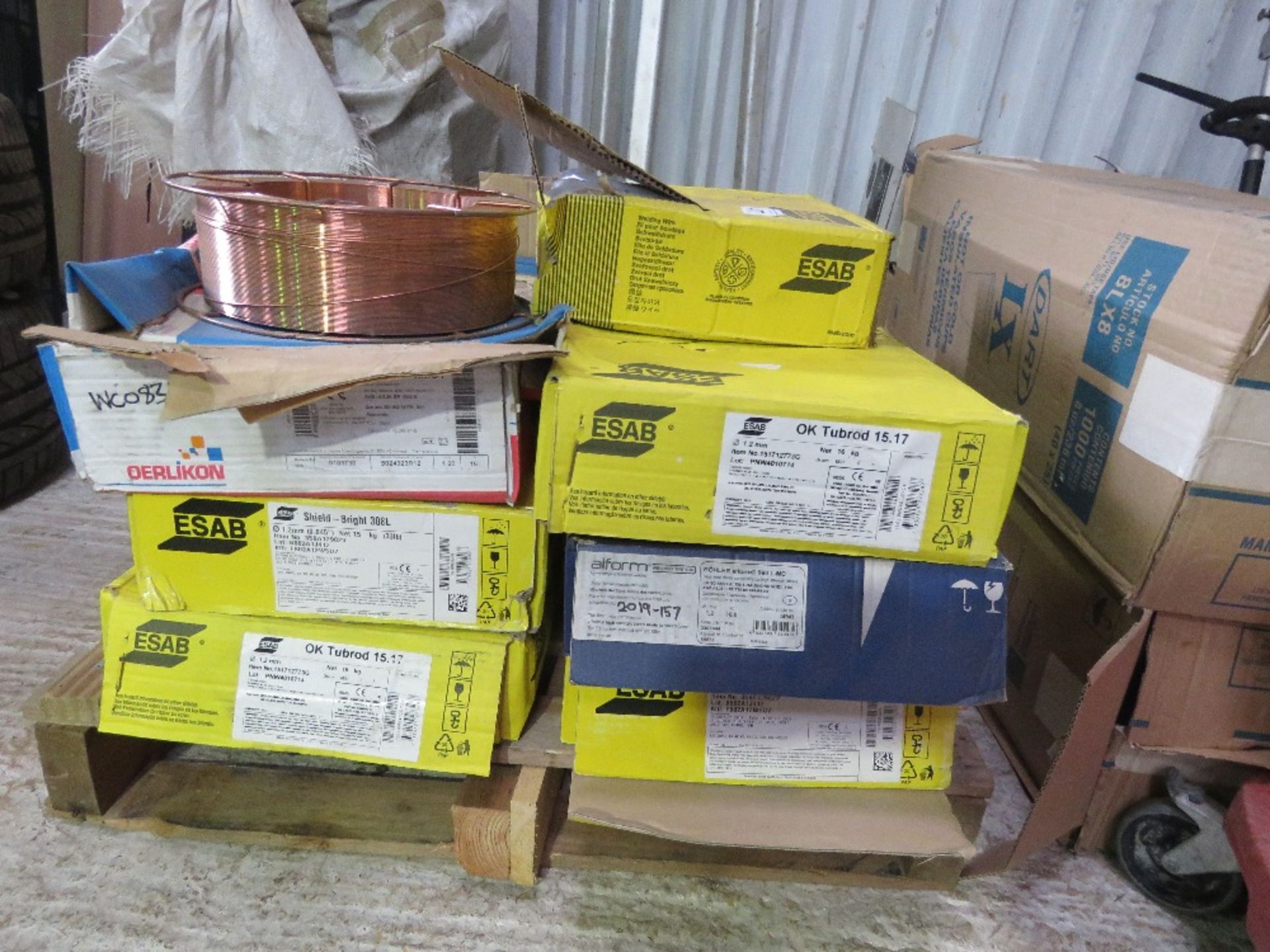 14NO ROLLS OF MIG WELDING WIRE, 1.2MM GUAGE. ESAB AND OTHER MAKES. SOURCED FROM WORKSHOP CLOSURE. - Image 2 of 3