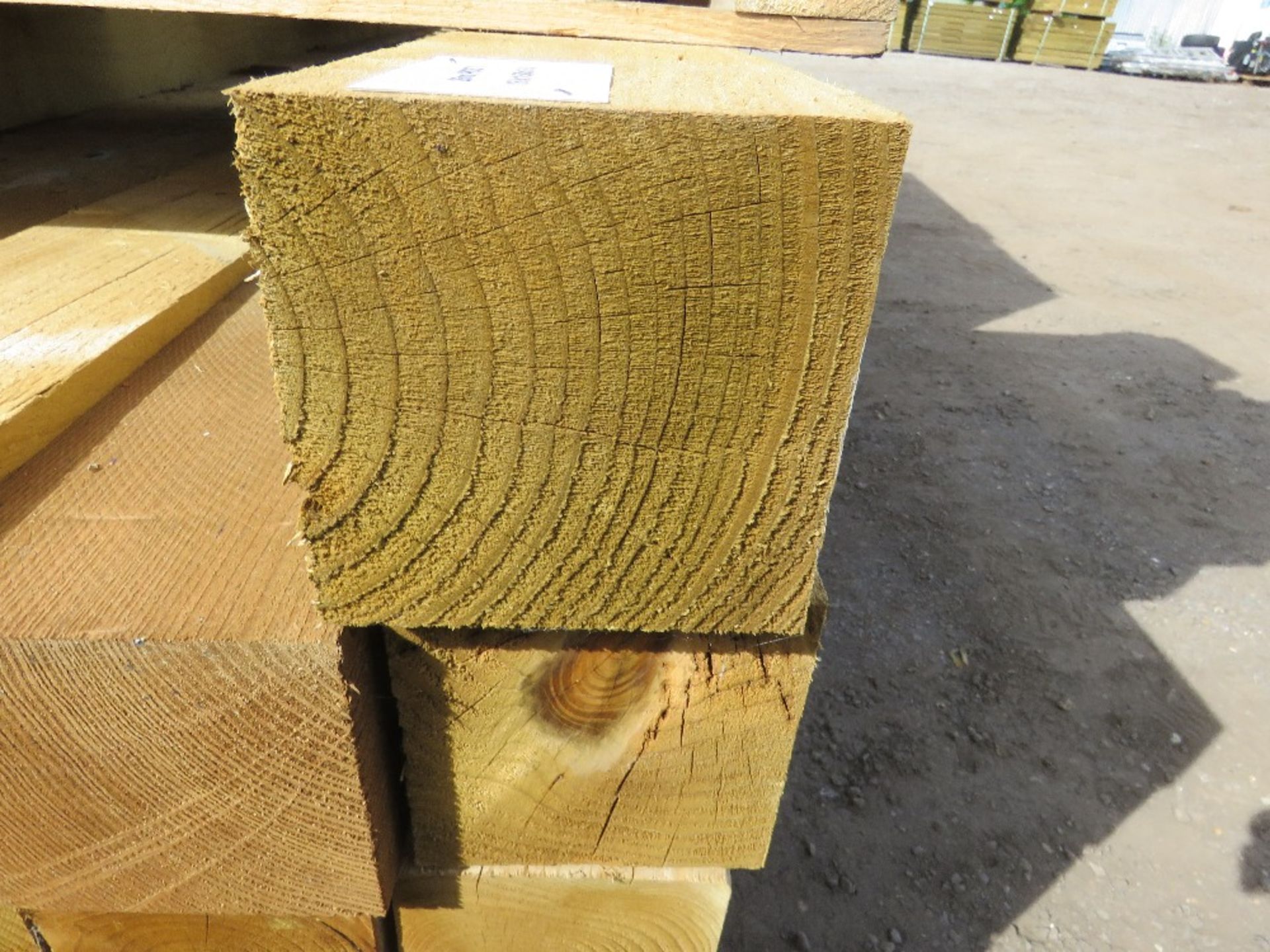 26NO LARGE TREATED TIMBER POSTS 150MMX 150MM @3600MM LENGTH APPROX. - Image 4 of 5