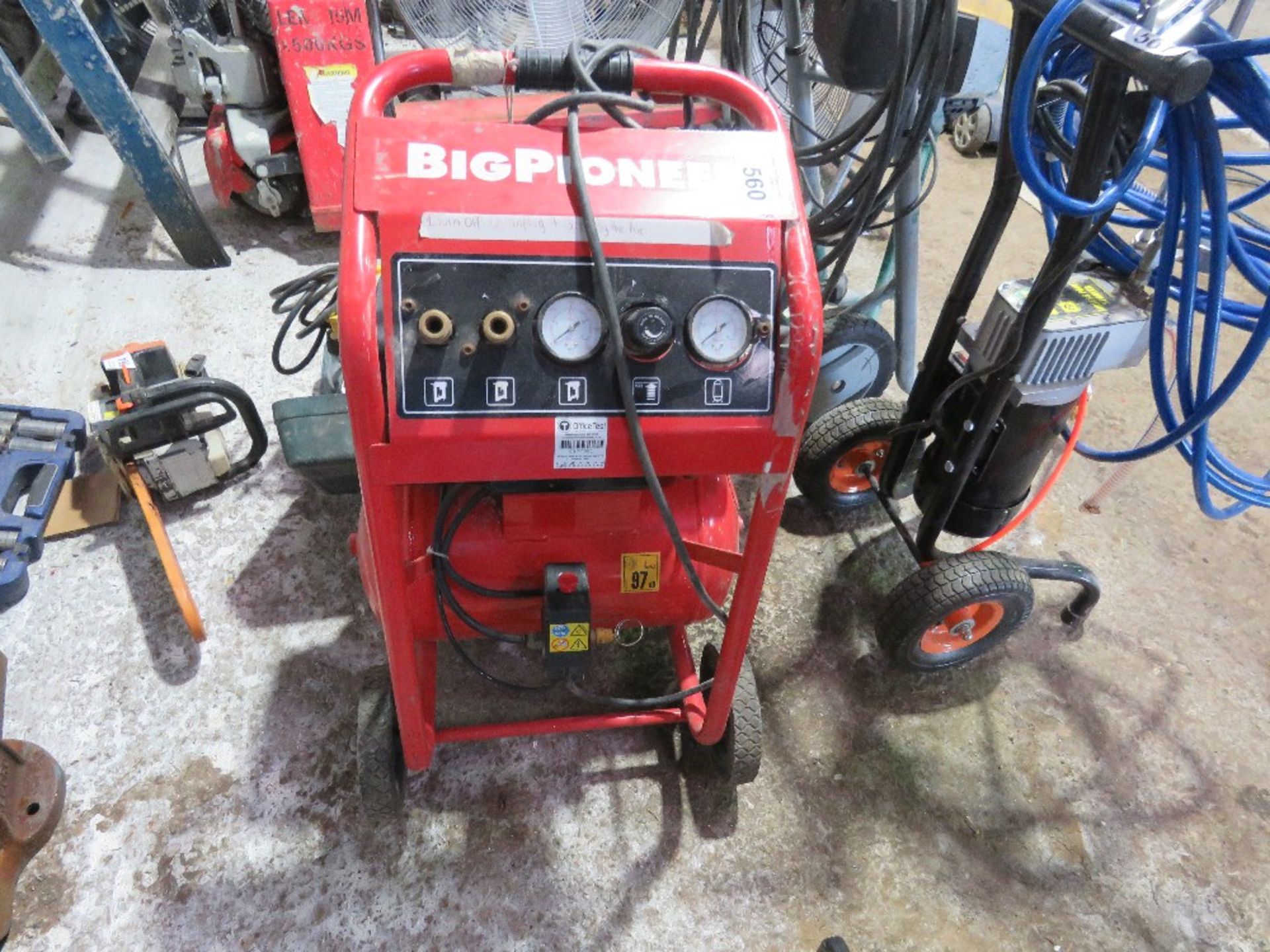 BIG POWER 240VOLT POWERED COMPRESSOR.....THIS LOT IS SOLD UNDER THE AUCTIONEERS MARGIN SCHEME, THERE