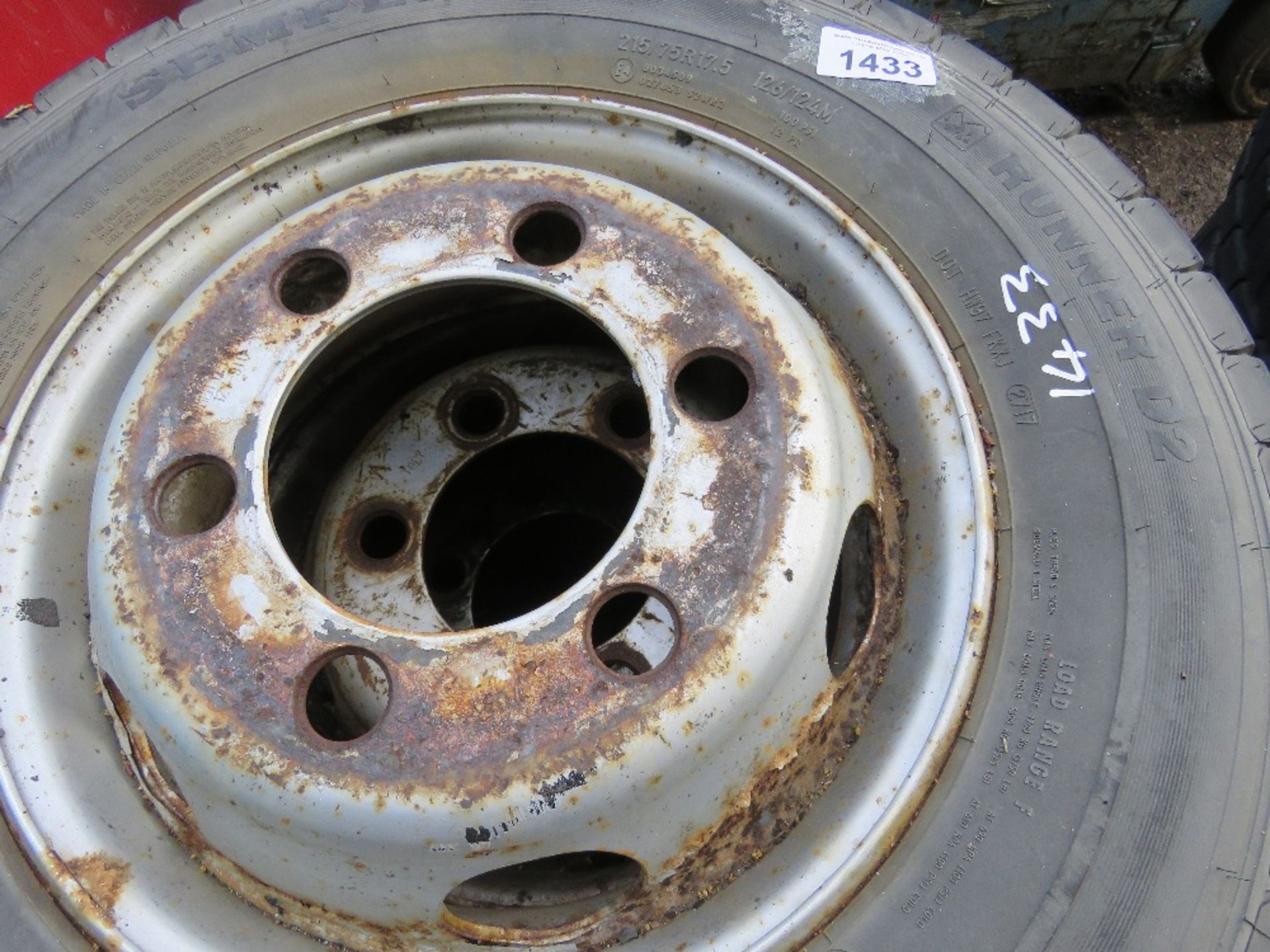 6NO 6 STUD LORRY WHEELS & TYRES 215/75-R17.5. - Image 5 of 6