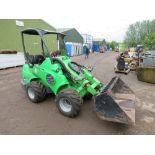 AVANT 635 PIVOT STEER LOADER WITH BUCKET. YEAR 2013 BUILD, OWNED BY VENDOR FROM NEW. INFORMATION PA