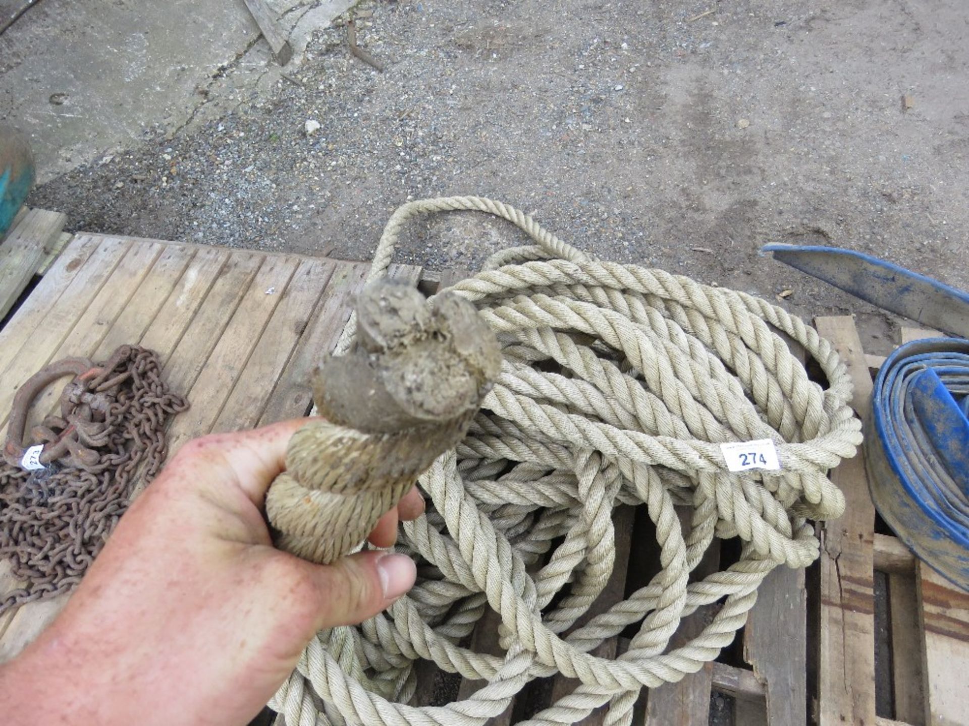 LARGE BORE SIZAL ROPE, APPEARS UNUSED.....THIS LOT IS SOLD UNDER THE AUCTIONEERS MARGIN SCHEME, THER - Image 2 of 2