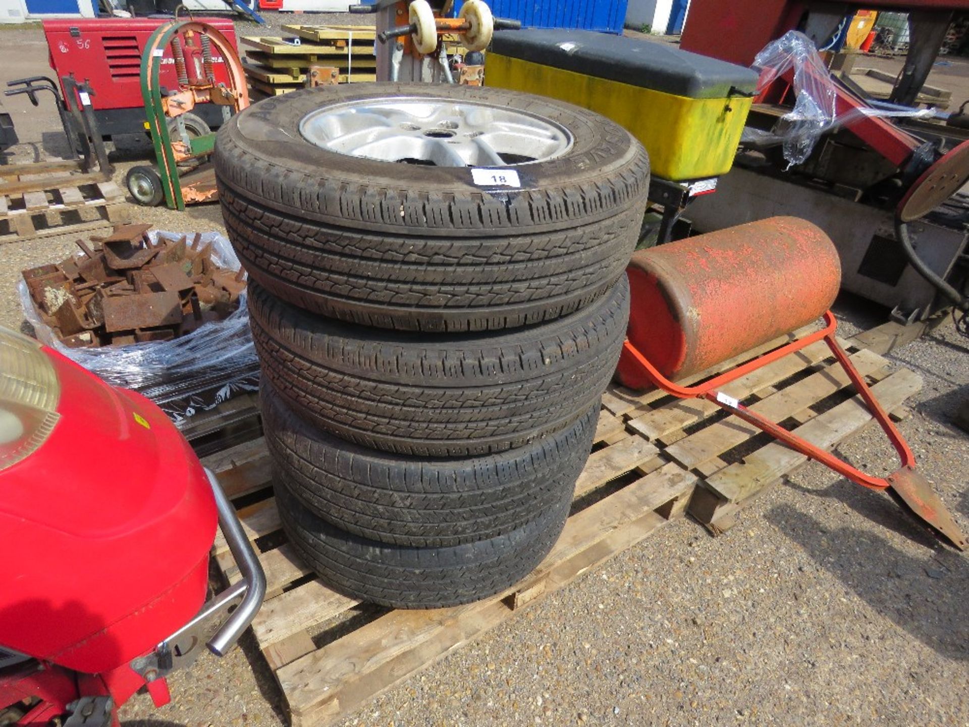 4NO ALLOY WHEELS AND TYRES 235-70 R17....THIS LOT IS SOLD UNDER THE AUCTIONEERS MARGIN SCHEME, THERE