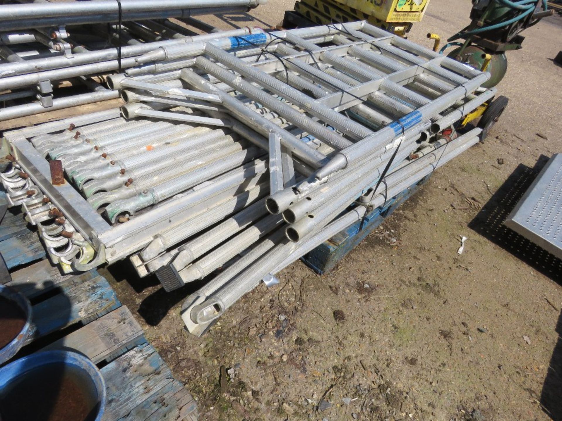 STACK OF ALUMINIUM SCAFFOLD TOWER PARTS.....THIS LOT IS SOLD UNDER THE AUCTIONEERS MARGIN SCHEME, TH