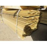 LARGE PACK OF TREATED OVERLAP SHIPLAP TIMBER CLADDING BOARDS 19MM X 100MM @ 1750MM LENGTH APPROX. 4