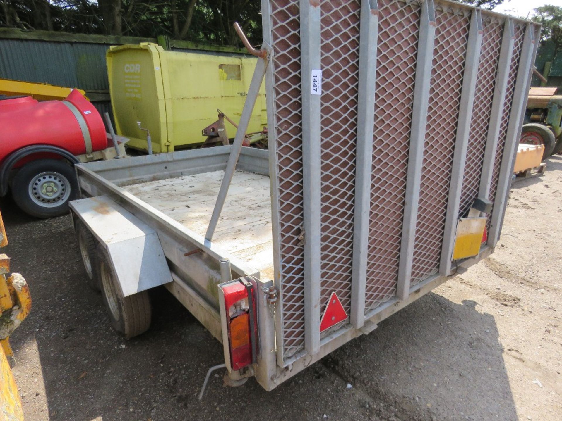 CONWAY TWIN AXLED PLANT TRAILER WITH REAR RAMP 10FT X 6FT APPROX.....THIS LOT IS SOLD UNDER THE AUCT - Image 8 of 8