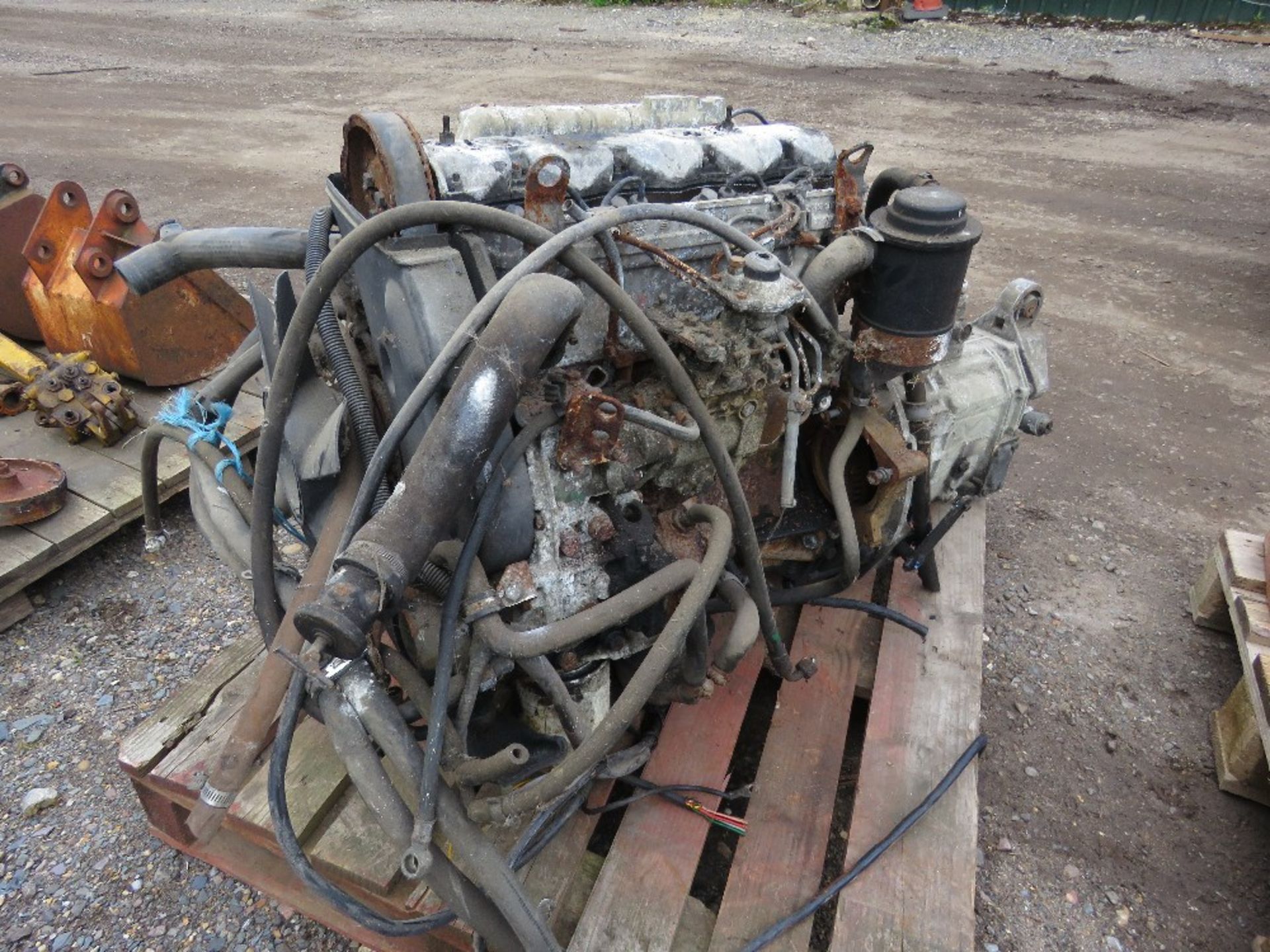 DIESEL ENGINE WITH GEARBOX, 4 CYLINDER.....THIS LOT IS SOLD UNDER THE AUCTIONEERS MARGIN SCHEME, THE - Image 4 of 5