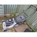 MOUNFIELD PETROL ENGINED MOWER WITH COLLECTOR. ....THIS LOT IS SOLD UNDER THE AUCTIONEERS MARGIN SCH
