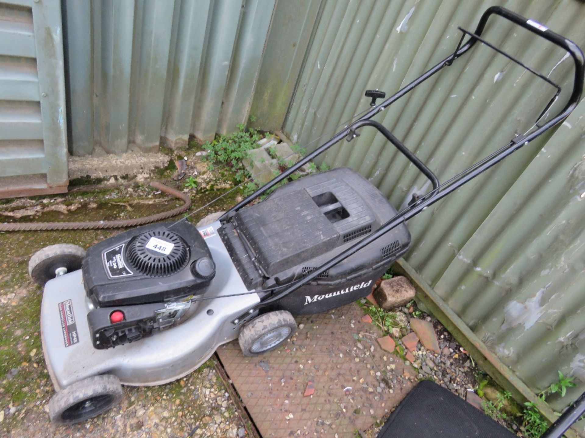 MOUNFIELD PETROL ENGINED MOWER WITH COLLECTOR. ....THIS LOT IS SOLD UNDER THE AUCTIONEERS MARGIN SCH