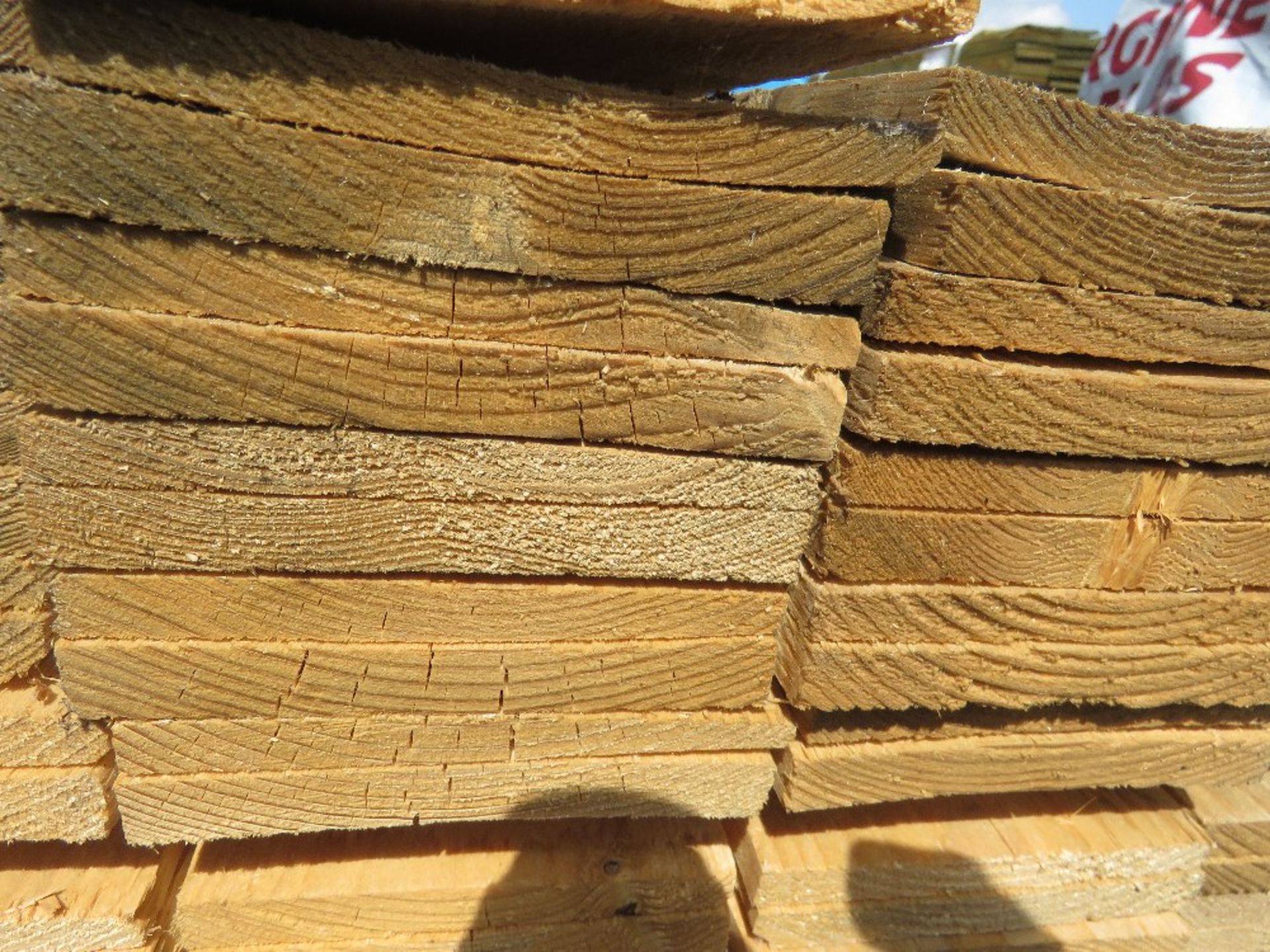 Sort Timber LARGE PACK OF UNTREATED HOGGER WHITE WOOD TIMBER BOARDS 100MM WIDTH @ 1 ...