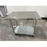 Rolling Stainless Steel Prep Table 3ft x 2ft