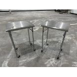Rolling Stainless Steel Prep Table (Qty 2)