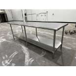 Stainless Steel Prep Table - 8ft x 2.5ft