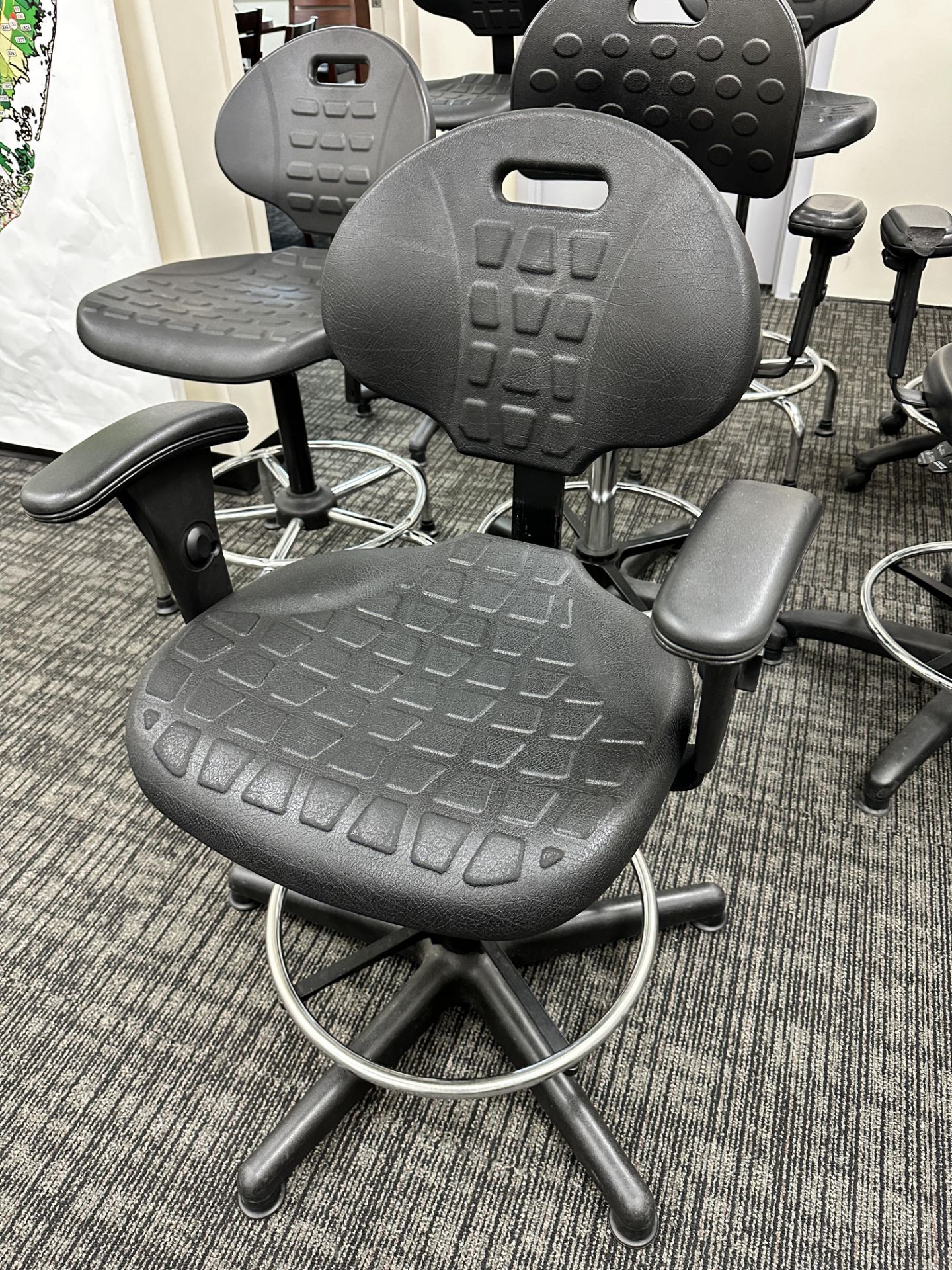 Ergonomic Industrial Lab/Shop Seating - Tilt Back Adjustment, Swivel (Qty 7) - Image 2 of 2