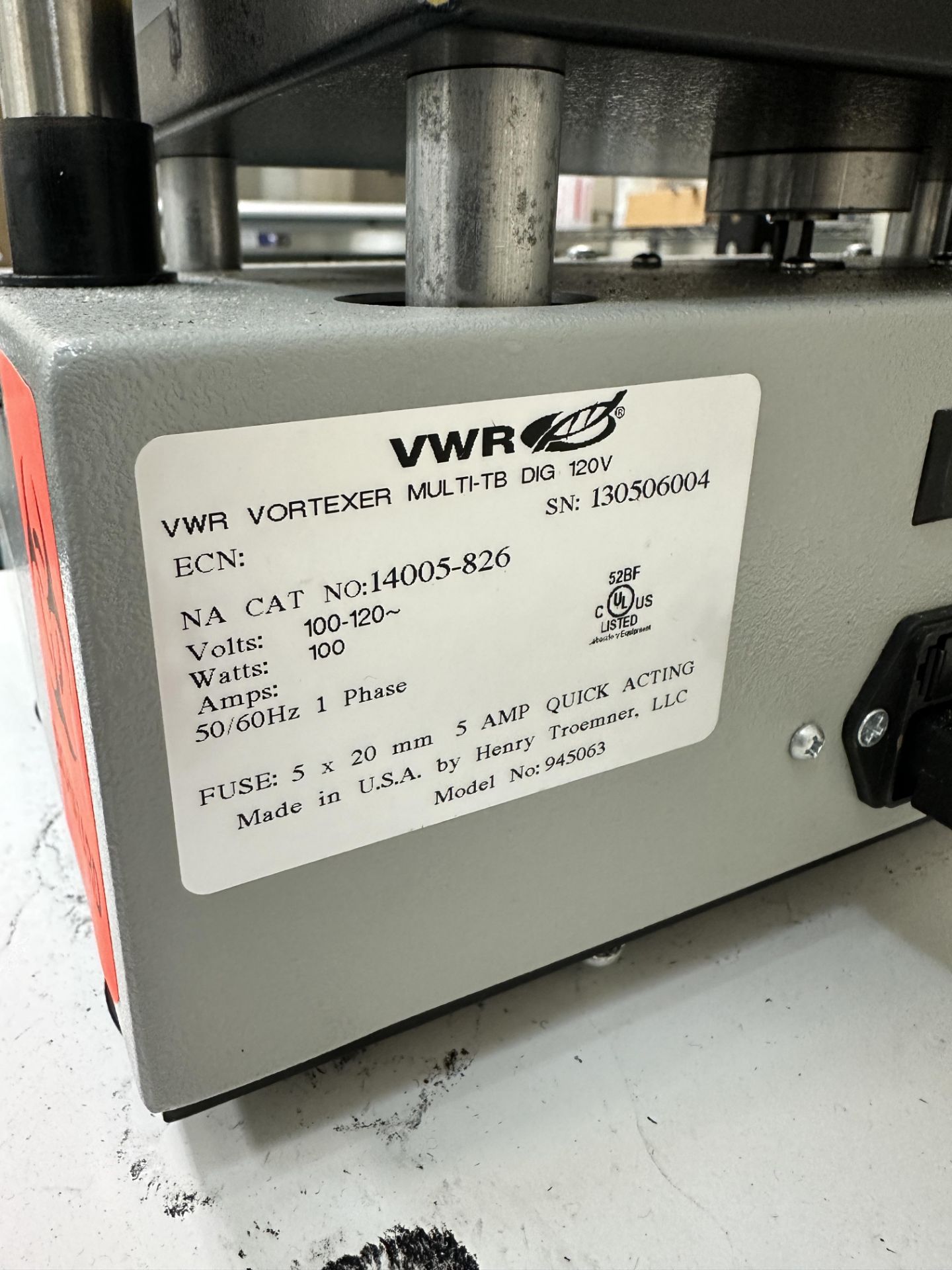 VWR VX-2500 Multi Tube Vortexer 120V - Image 3 of 3