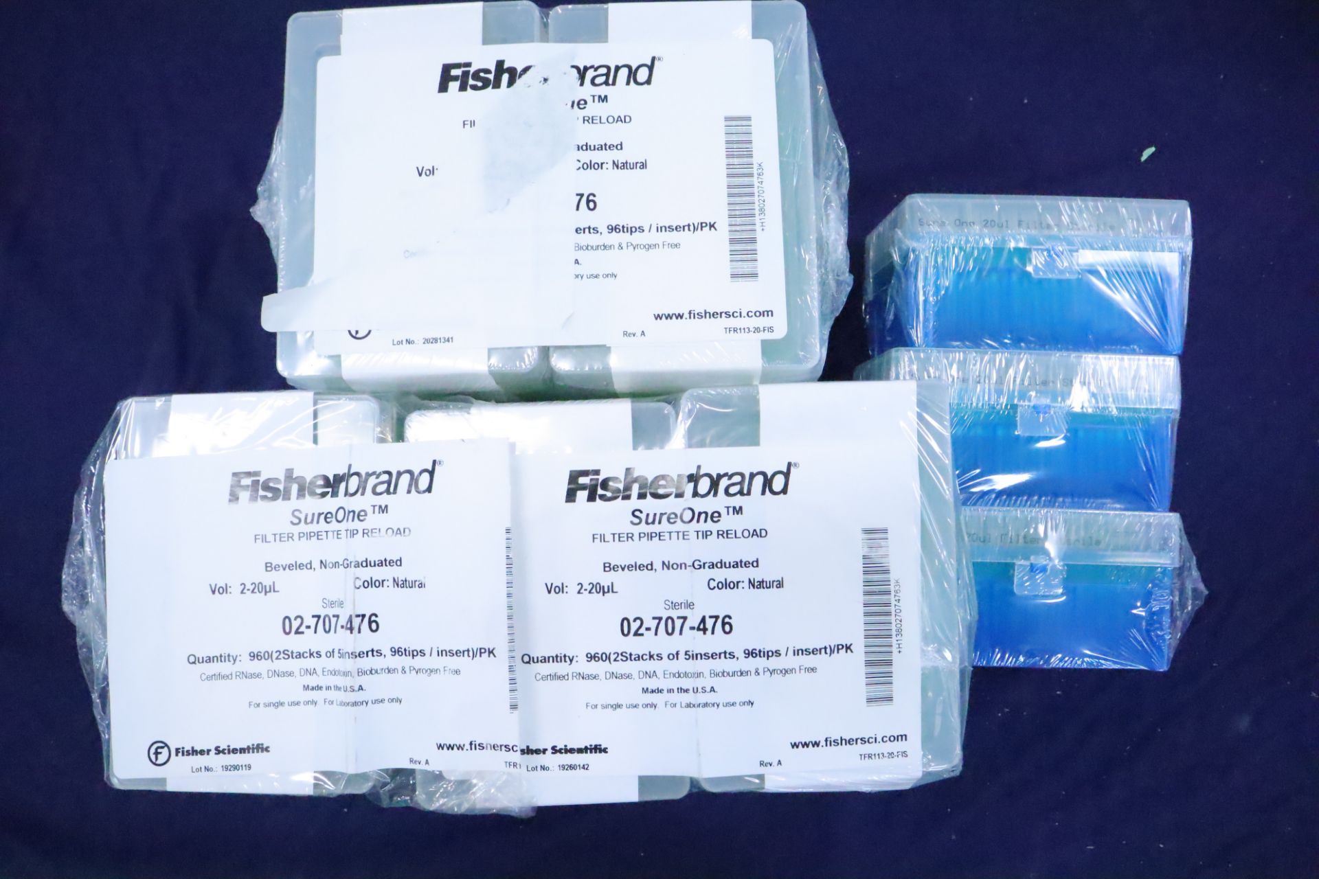 Fisherbrand SureOne Pipette Tip Racks (Empty/Partial Empty), Racked (NIB), & Filter Tip Reload (OBN) - Image 2 of 7
