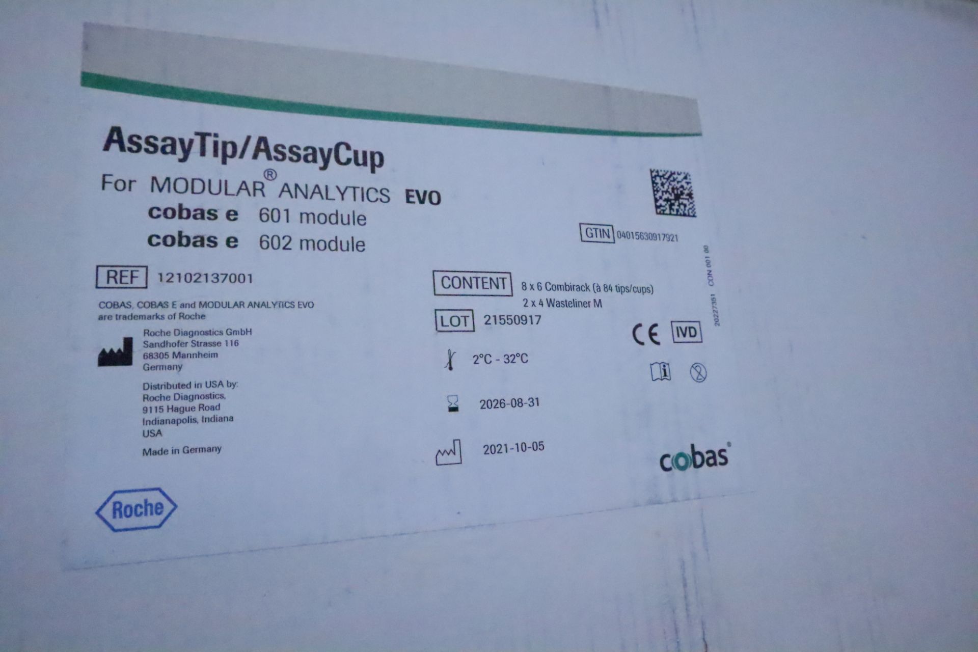 (NIB) AssayTip/AssayCup For Modular Analytics Cobas e601/e602 (8 x 6 Combirack @ 84 tips per cup) - Image 4 of 4