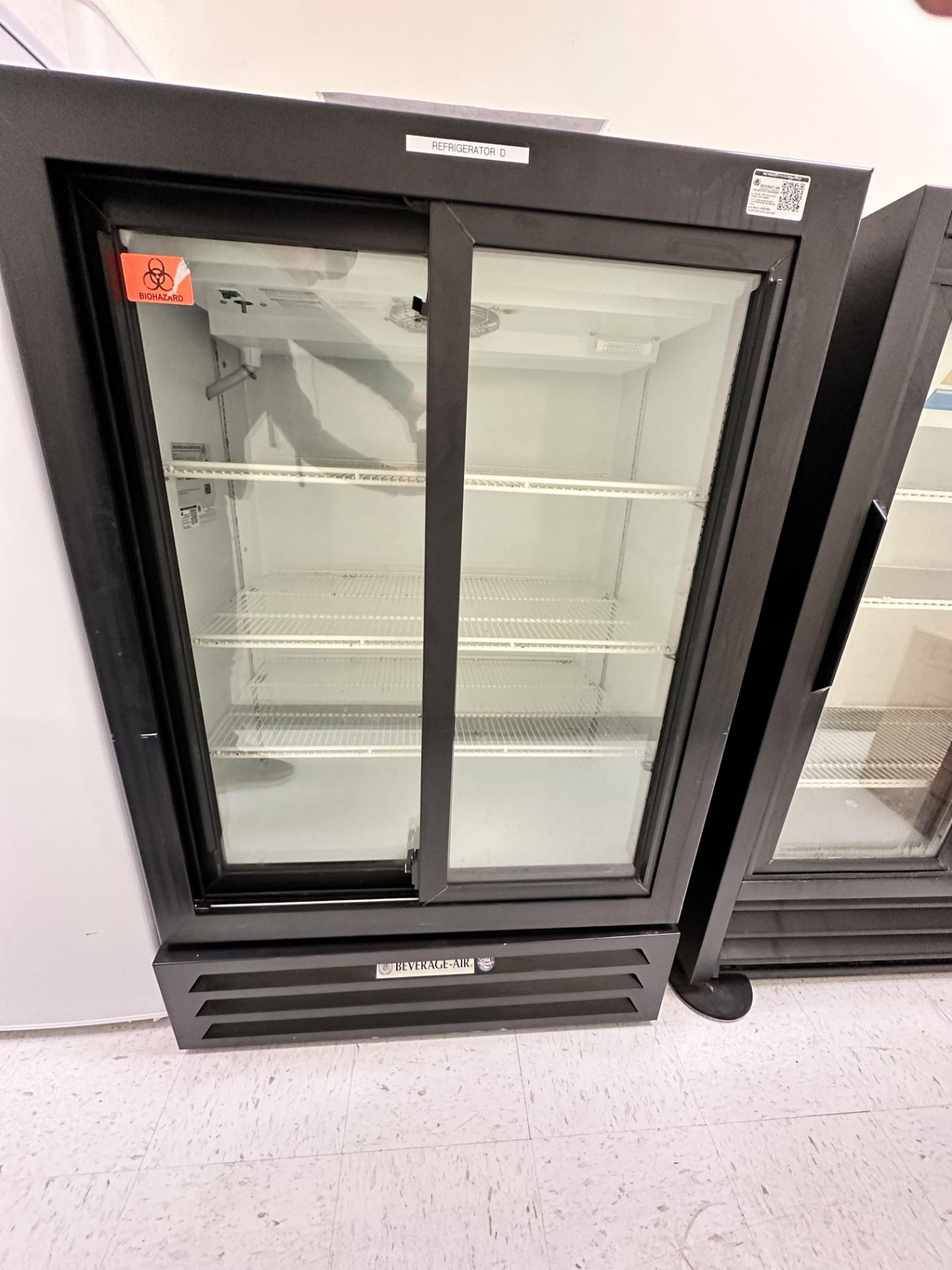 Beverage-Air LV15-1-B Glass Sliding Two Door Refrigerator