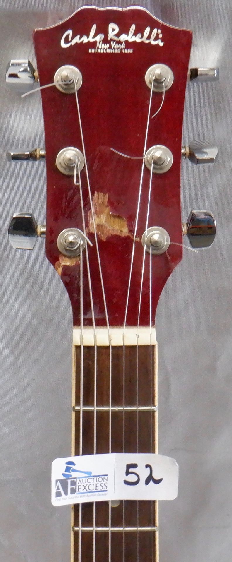 CARLO ROBELLI ACOUSTIC GUITAR WITH CASE - Image 3 of 7