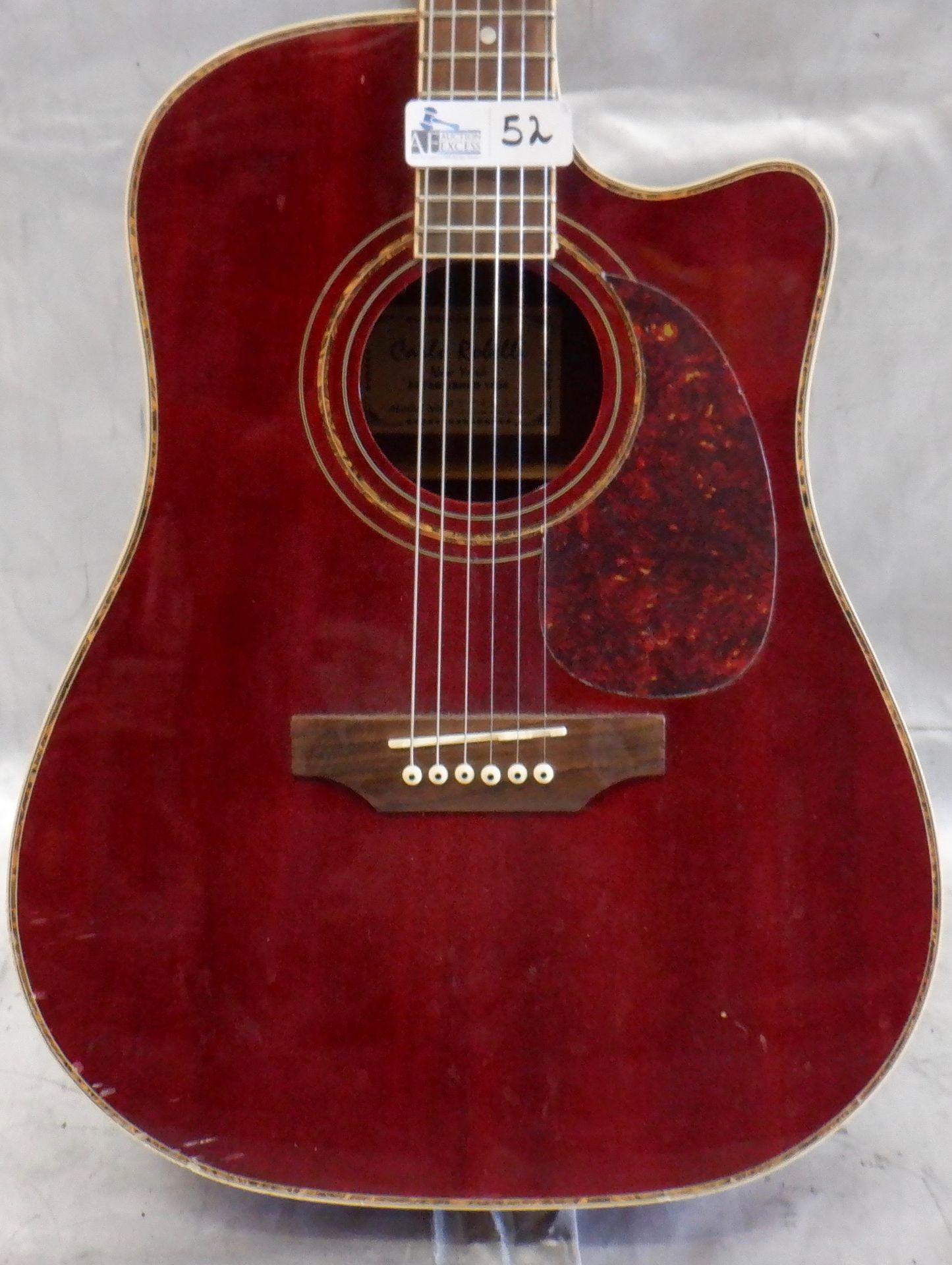 CARLO ROBELLI ACOUSTIC GUITAR WITH CASE - Image 2 of 7