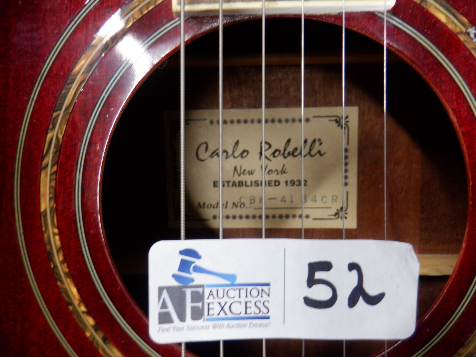 CARLO ROBELLI ACOUSTIC GUITAR WITH CASE - Image 7 of 7