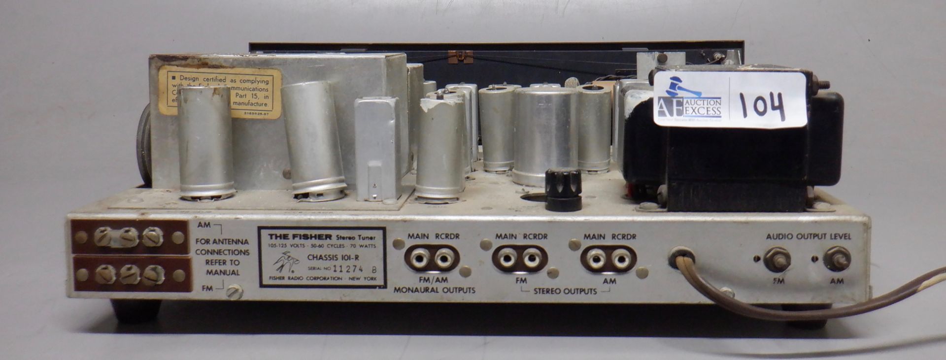 FISHER 101R TUBE TUNER - Image 3 of 5