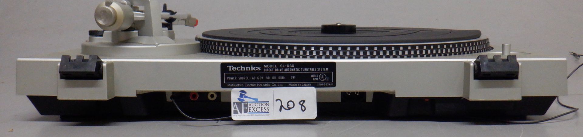 TECHNICS SL-D30 TURNTABLE WITH SHURE M92E CARTRIDGE - Image 5 of 6