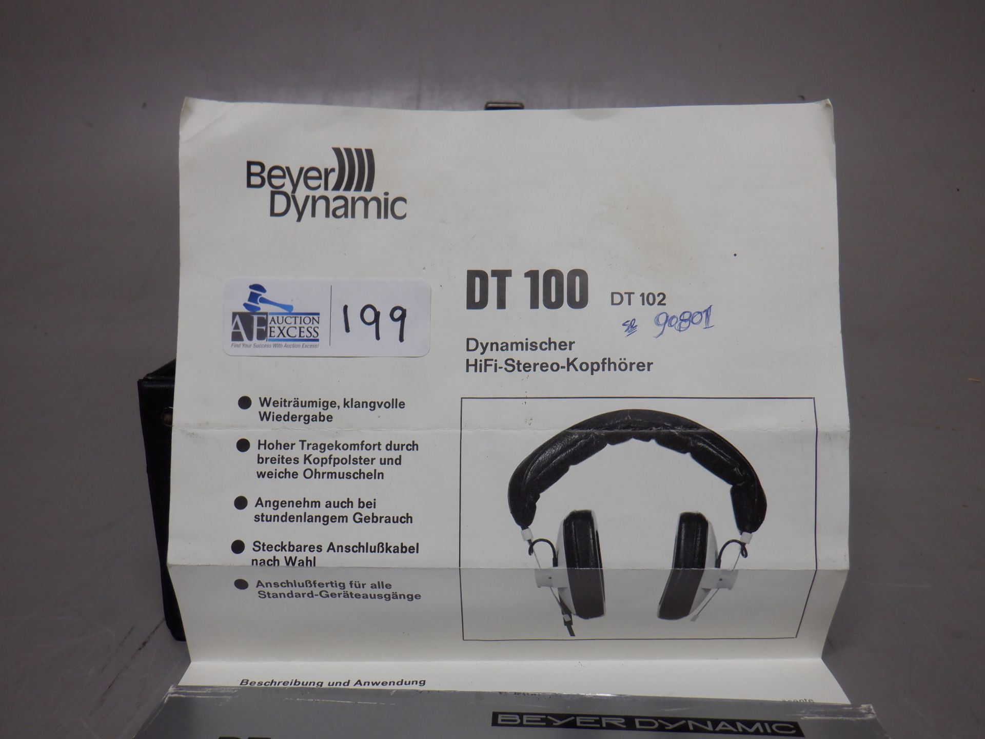 BEYER DYNAMIC DT 100 HEADPPHONE - Image 3 of 4