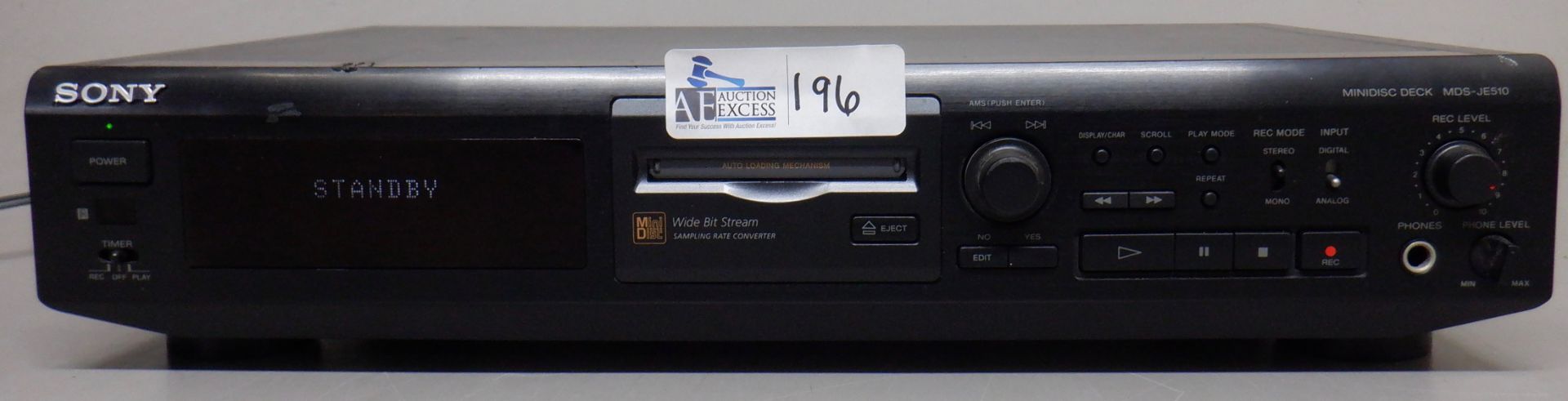 SONY MDS-JE510 MINI DISC RECORDER