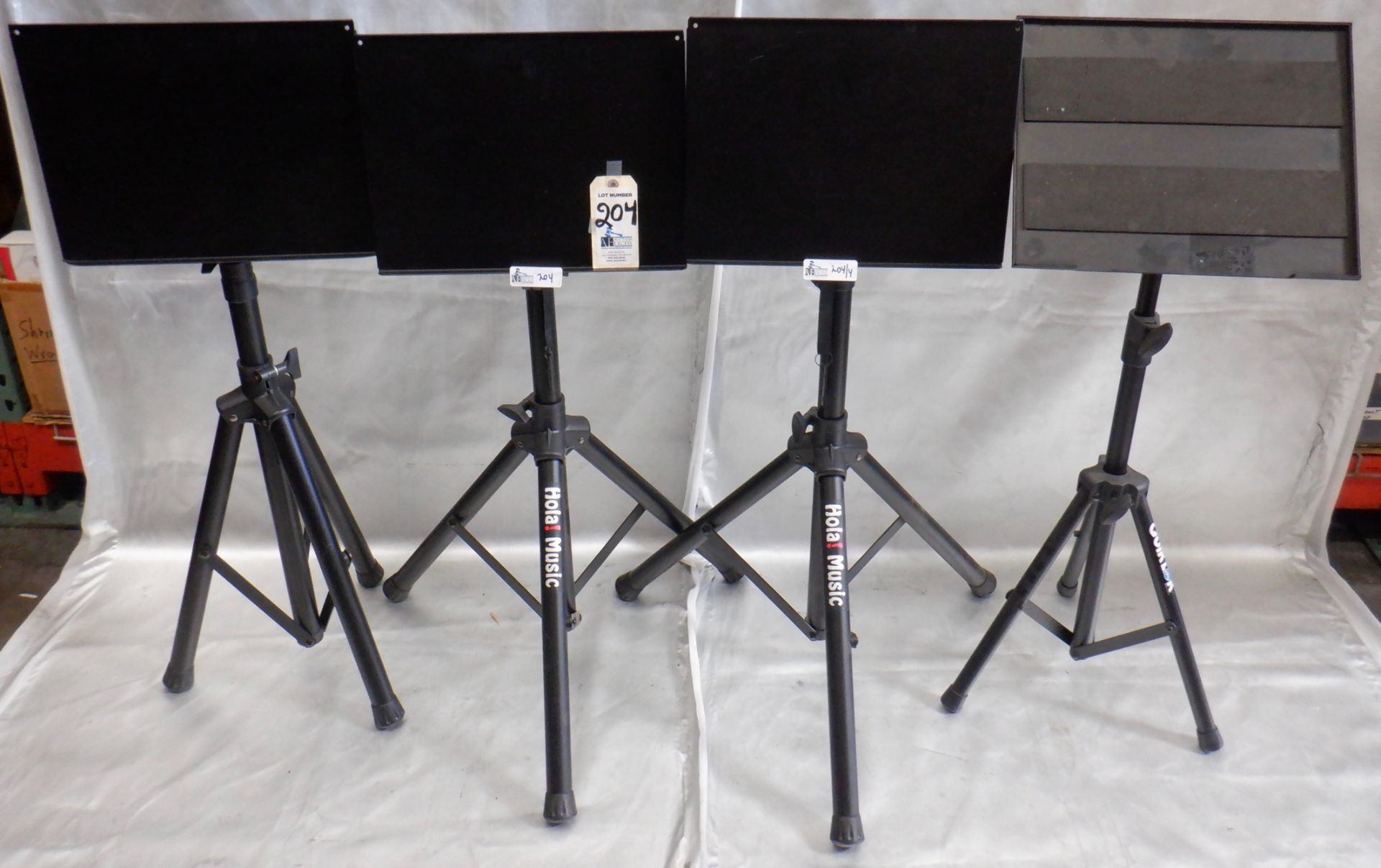 LOT OF 4 MUSIC STANDS