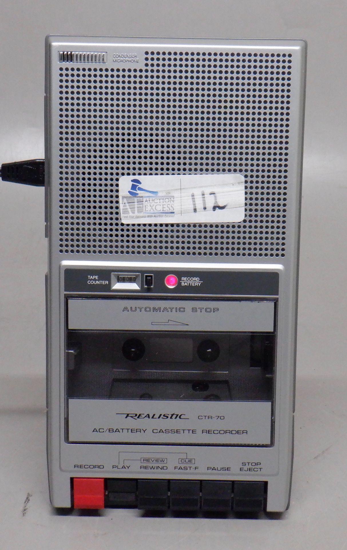 REALISTIC CTR-70 AC/DC CASSETTE RECORDER SET IN CASE - Image 3 of 5