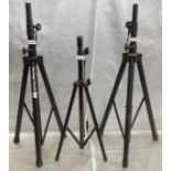 LOT OF 3 TRIPOD SPEAKER STANDS