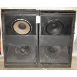 LOT OF 2 ACOUSTIC 2X15" ROLLING BASS CABINETS