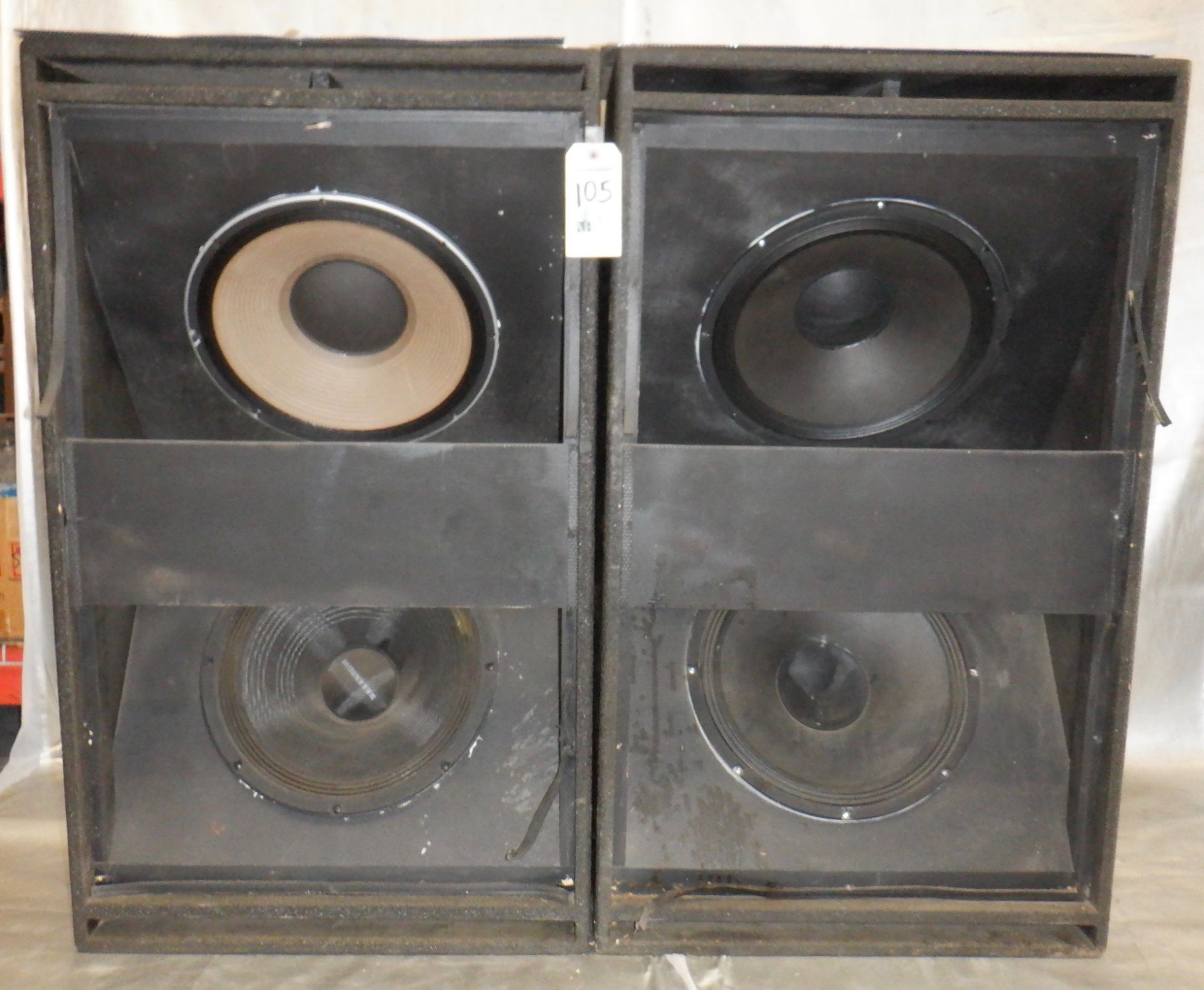 LOT OF 2 ACOUSTIC 2X15" ROLLING BASS CABINETS